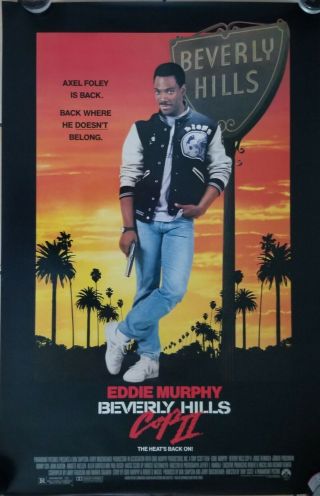 Vintage 1987 Beverly Hills Cop 2 One Sheet Movie Poster Eddie Murphy Rolled