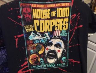 House Of 1000 Corpses Rob Zombie Halloween Horror Nights Shirt Xl