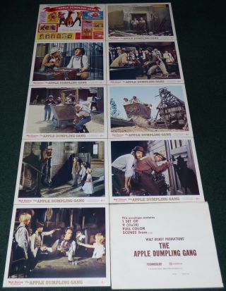 The Apple Dumpling Gang 1975 U.  S.  Movie Lobby Card Set Of 9 Walt Disney