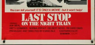 Last Stop on the Night Train Kay Beal 1975 One Sheet MOVIE POSTER 27 x 41 2