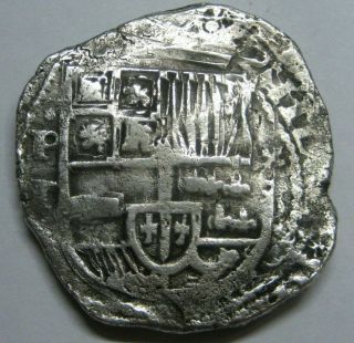 Philip Iv 8 Real Cob 1600s Potosi Assayer T Spanish Silver Dollar Colonial Era