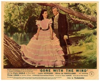 Gone With The Wind Lobby Card Vivien Leigh Thomas Mitchell 1939 Release
