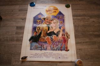 Large Vintage Movie Poster The Best Little Whorehouse In Texas Litho Usa 1982