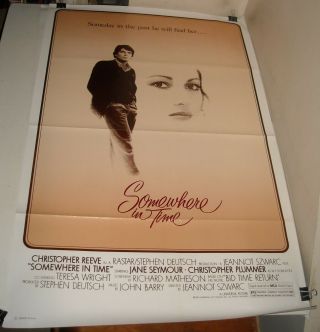 Rolled 1980 Somewhere In Time 1 Sheet Movie Poster Christopher Reeve Romance