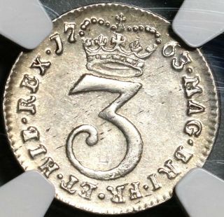 1763 NGC MS 63 George III 3 Pence Great Britain Silver Coin (20061601C) 5