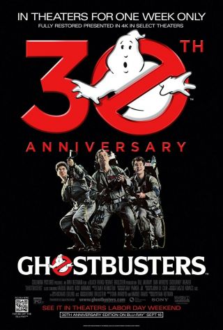 Ghostbusters:30th Anniversary Movie Poster Double Sided 27x40