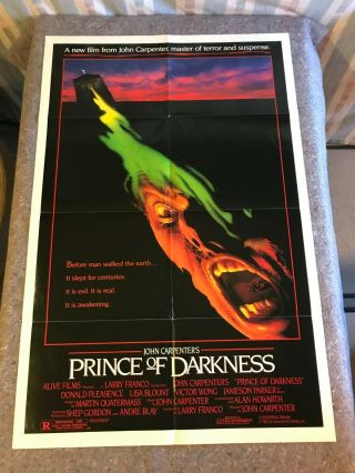 Prince Of Darkness 1987 Orig.  1 Sheet Movie Poster 27 " X41 " (vf -) John Carpenter