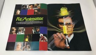 Re - Animator 1985 Jeffrey Combs Lovecraft Horror Sci Fi Art Press Book Empire Int
