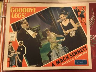 Goodbye Legs 1930 Mack Sennett 11x14 " Comedy Short Lobby Card Ann Christy