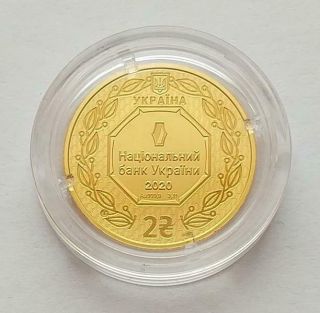 Design 2020 Archangel Michael Ukraine Coin 1/10 Oz.  999 Pure Gold Bullion
