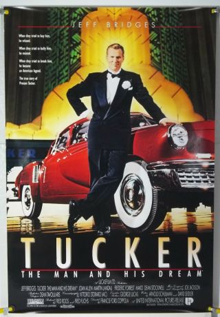 Tucker Rolled Orig 1sh Movie Poster Jeff Bridges,  Francis Ford Coppola (1988)