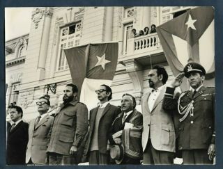 Cuba - Chile Presidents Fidel Castro & Salvador Allende Korda 1971 Vtg Photo Y51