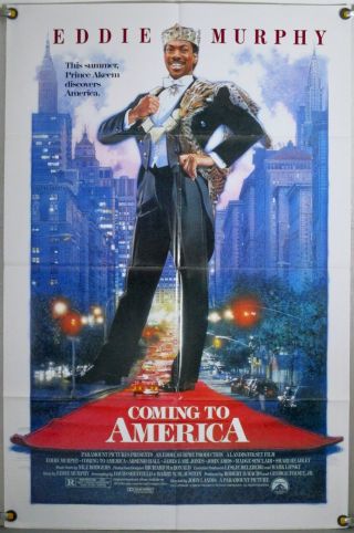 Coming To America Ff Orig 1sh Movie Poster Eddie Murphy Drew Struzan Art (1988)