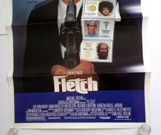 FLETCH Chevy Chase Vintage 27x41 One Sheet Movie Poster 1984 Comedy 3
