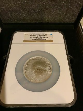 Great Britain 2012 London Olympics 10 Pounds Silver Proof Ngc Pf70