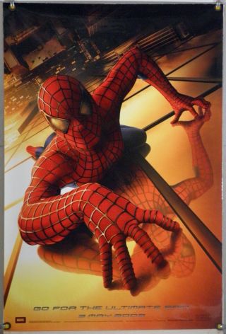 Spider - Man Ds Rolled Orig 1sh Movie Poster Tobey Maguire Kirsten Dunst (2002)