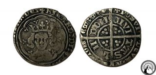 1377 - 99 England Richard Ii Hammered Silver Groat