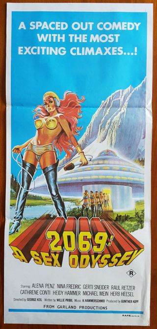 2069 A Sex Odyssey (1974) Australian Daybill Movie Poster Sexploitation