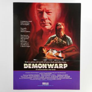 Demon Warp Movie Poster Flyer Sci - Fi Alien Horror George Kennedy 1988 3