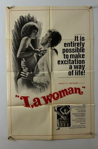 I A Woman Movie Poster (vg) One Sheet 1966 Sexploitation 6182