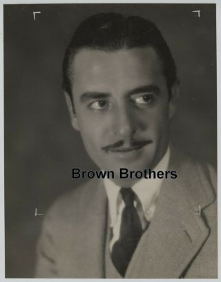 1920s Hollywood Star John Gilbert Oversized Dbw Photo Blind Stamp Ruth H.  Louise