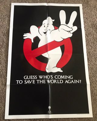 1989 Ghostbusters 2 Ii Teaser Movie Poster,  Folded,  27x41
