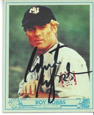 Legendary Actor Robert Redford Signed Roy Hobbs Card The Natural