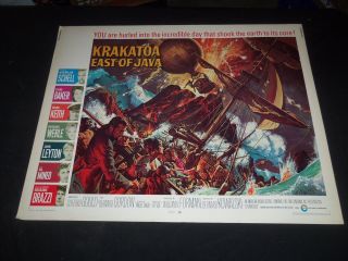 1969 Krakatoa East Of Java 1/2 Sheet Movie Poster - Maximillian Schell - P 455