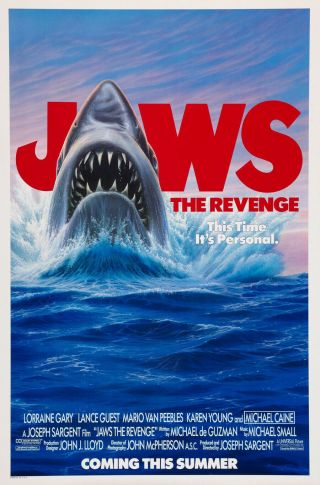 Jaws The Revenge Movie Poster 1 Sheet Rare Rolled 27x41 Lorraine Gary