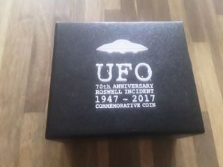 UFO ROSWELL INCIDENT 70th Anniversary Silver Coin 2$ Niue 2017 6