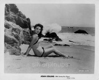 Orig 1950’s Joan Collins At The Beach.  Pin - Up Portrait… Fox Beauty