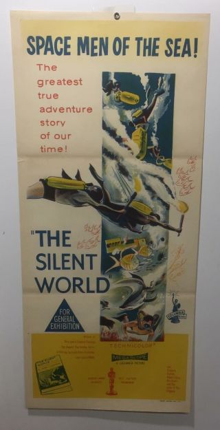 Daybill Movie Poster – Silent World Space Men Of Sea Dumas Falco