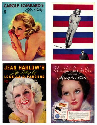 Carole Lombard’s Life Story (1942) & Jean Harlow’s Life Story (1937) Magazines
