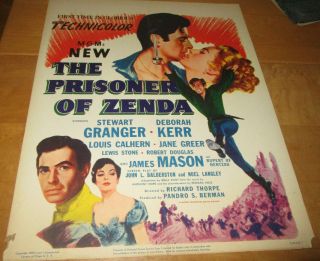 The Prisoner Of Zenda Trimmed 1952 Window Card Movie Poster 14x18
