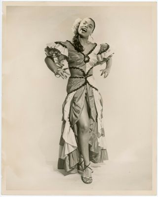 Black Hollywood Starlet & Model Vera Francis 1950s Flamenco Photograph