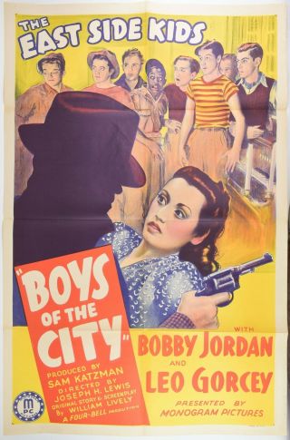 1940 Monogram Pictures Film Poster Boys Of The City - Cr - 14