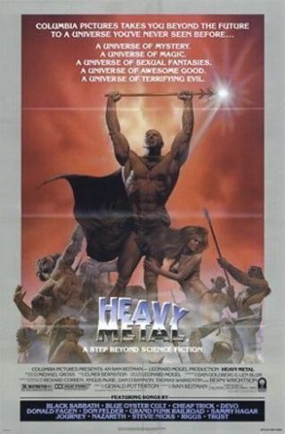Heavy Metal Folded Movie Poster Style B Richard Corben Art 1981 Sci Fi