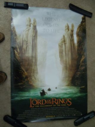 Lord Of The Rings Fellowship Advance Movie Poster 2 Sided Boats Ver 27x40