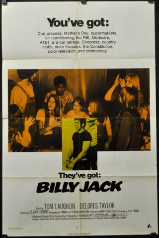 Billy Jack 1971 27x41 Movie Poster Tom Laughlin Delores Taylor