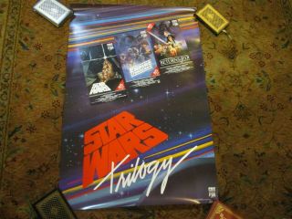 Star Wars Trilogy Cbs Fox Video 1988 Promo Poster Jedi Empire Hope