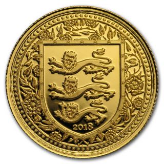 2018 Gibraltar 1/5 Oz Gold Royal Arms Of England Bu - Sku 175367