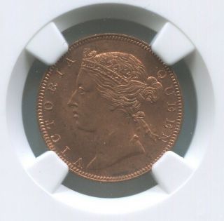 Straits Settlements 1/2 Cent 1889 Ngc Ms65rb Very