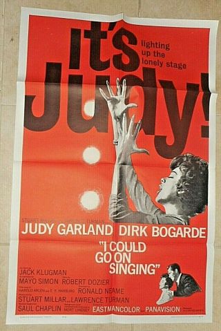 1 Sheet Movie Poster I Could Go On Singing 63/97 Judy Garland