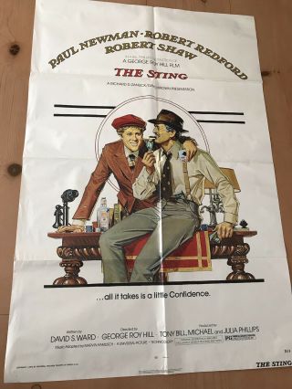 " The Sting " Movie Poster 1974 Robert Redford Paul Newman
