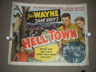Born To The West 1/2sh R1950 Zane Grey,  John Wayne Rare Rolled