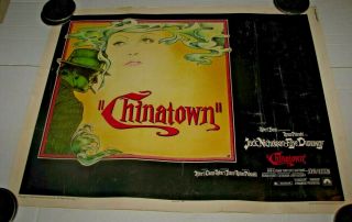 Chinatown 1/2 Half Sheet 1974 Rolled Movie Poster Jack Nicholson Faye Dunaway D