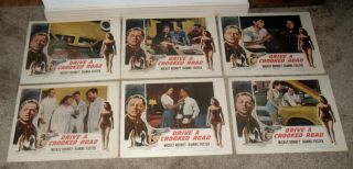 Drive A Crooked Road 1954 Lobby Cards Mickey Rooney 11x14 Movie Posters