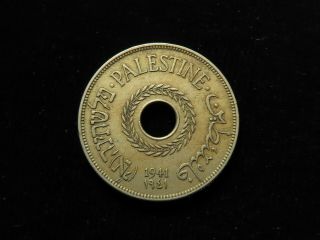 Palestine Cupro - Nickel 20 Mils 1941