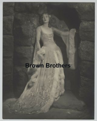 Vintage 1920s Actress Vilma Banky Stunning Period Costume Oversized Dbw Photo Bb