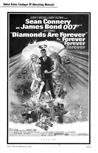 Diamonds Are Forever Pressbook,  Sean Connery,  Jill St.  John,  James Bond 007